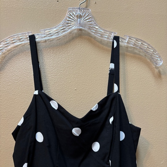 Old Navy Polka Dot Cami Dress Black White Knee Length Size XS NWT - Picture 3 of 8